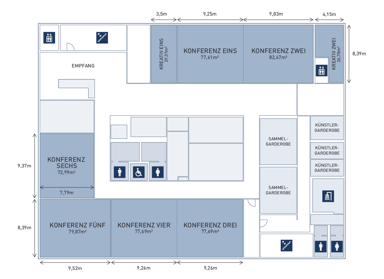 Grundriss Konferenzbereich